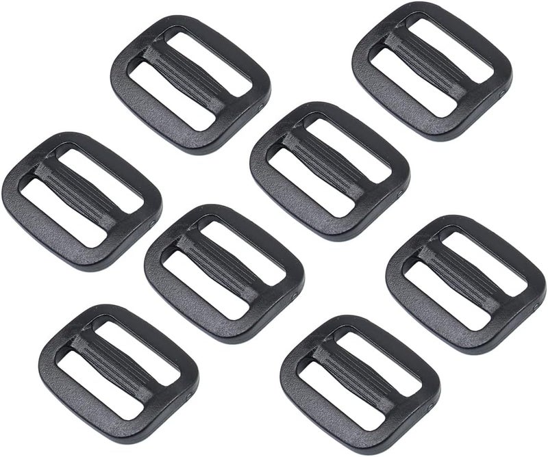 Baitoo Tri glide Slider,Heavy Duty Plastic Tri Glide Slide Buckle Strap sliders Adjusters for Backpack Strap Belt - Image 1